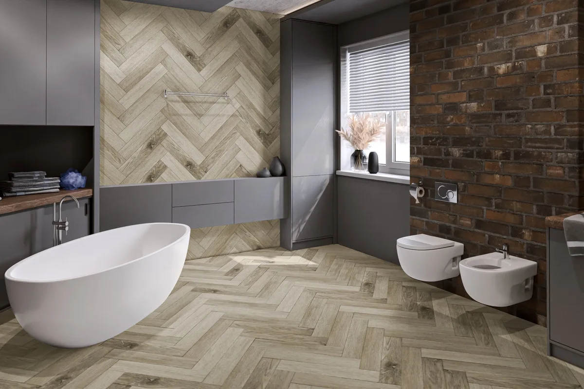 Кварцвиниловый SPC ламинат Damy Floor London Честер 200415EL-01 венгерская елка 615×123×4