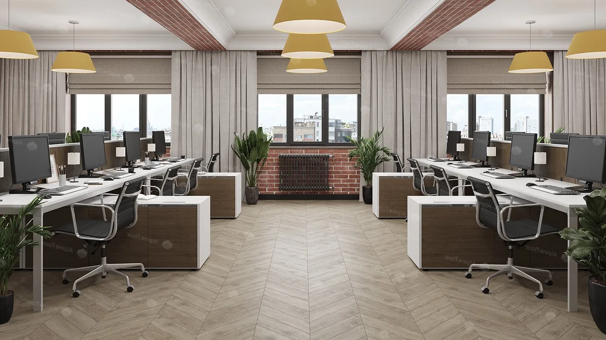 Кварцвиниловый SPC ламинат Alpine Floor Chevron Alpine Карите ECO 18-11 французская елка 600×127×5