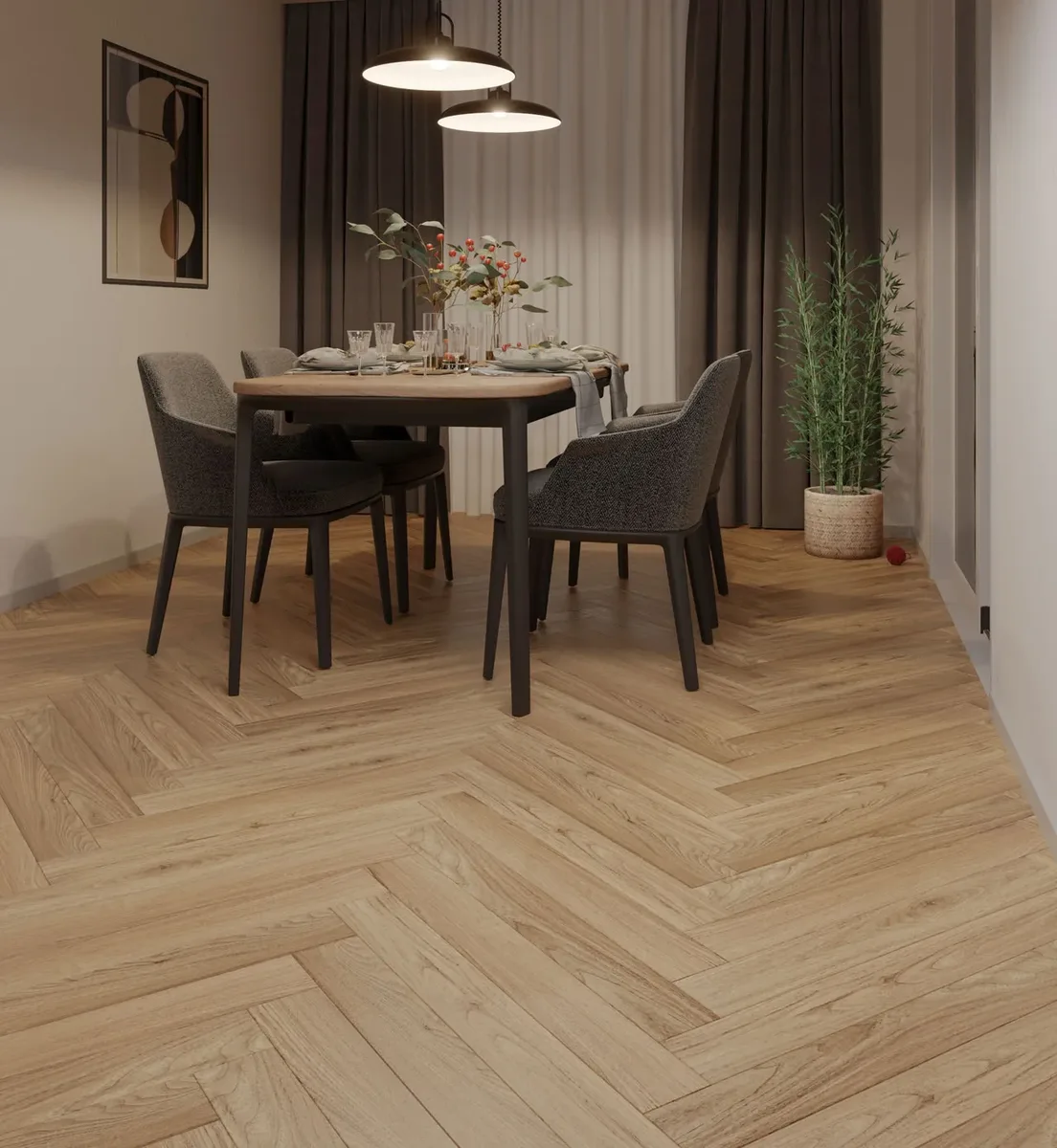 Ламинат My Step Herringbone 12 Monte Oak MS3912 венгерская елка 750×101×12