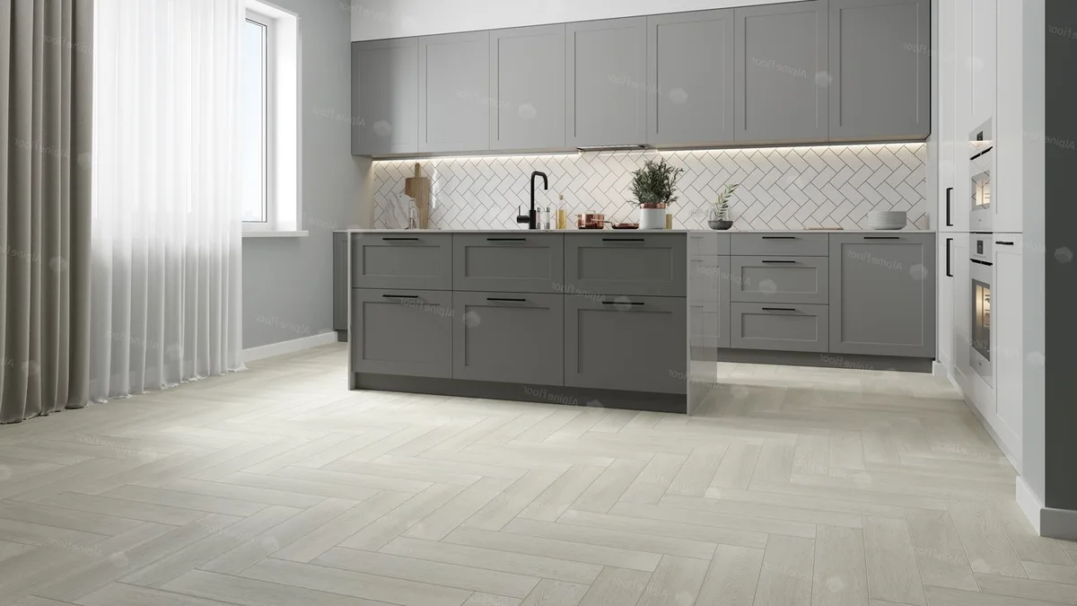 Кварцвиниловый SPC ламинат Alpine Floor Parquet Light Зимний Лес ECO 13-6 венгерская елка 600×125×4