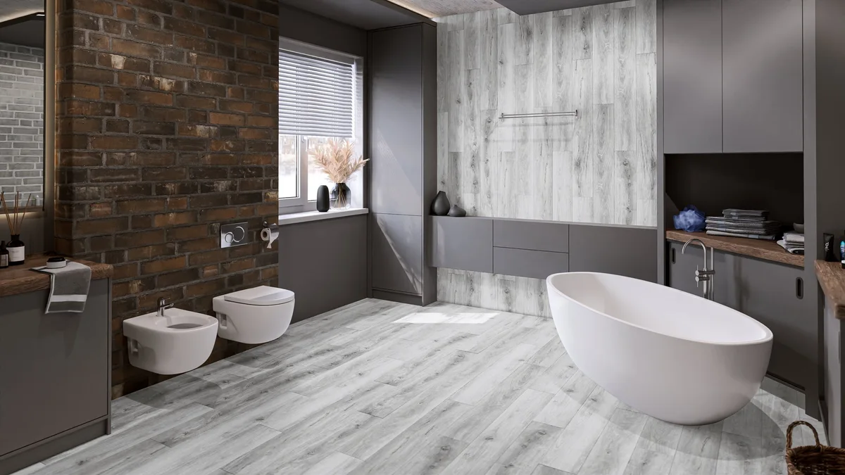 Кварцвиниловая плитка Damy Floor клеевая Family LVT Дуб Альпийский 1536-2-LVT 1227×187×2,5