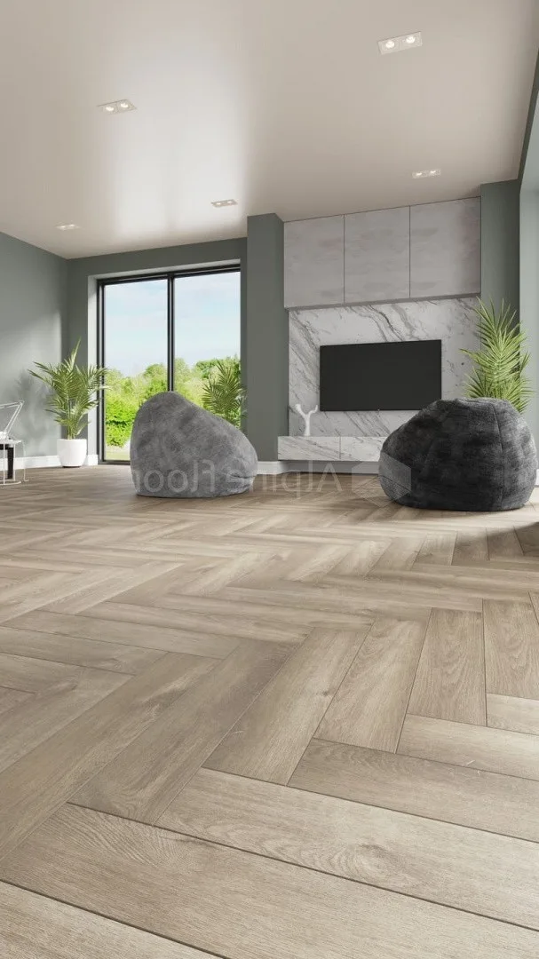 Кварцвиниловый SPC ламинат Alpine Floor Parquet Light Дуб Натуральный отбеленный ECO 13-5 венгерская елка 600×125×4