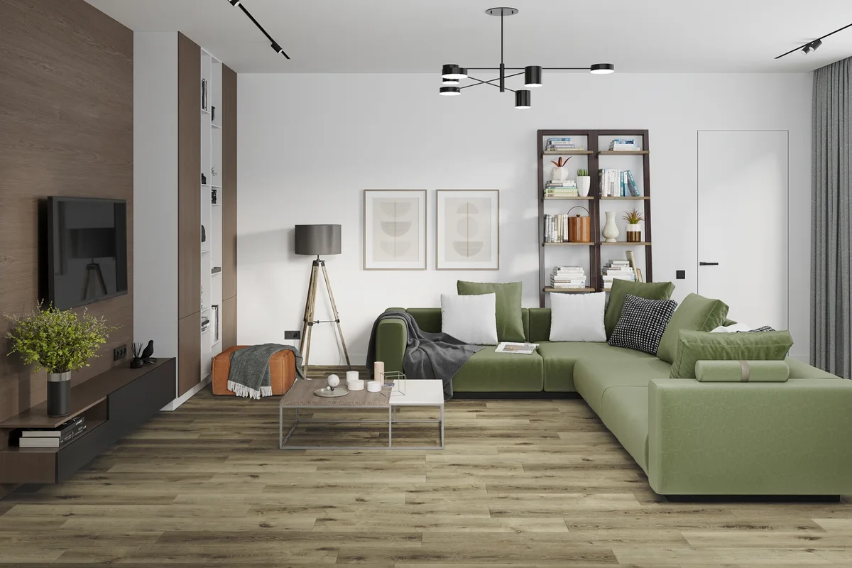 Кварцвиниловая плитка Damy Floor клеевая Family LVT Дуб Провинциальный T7020-4-LVT 1227×187×2,5