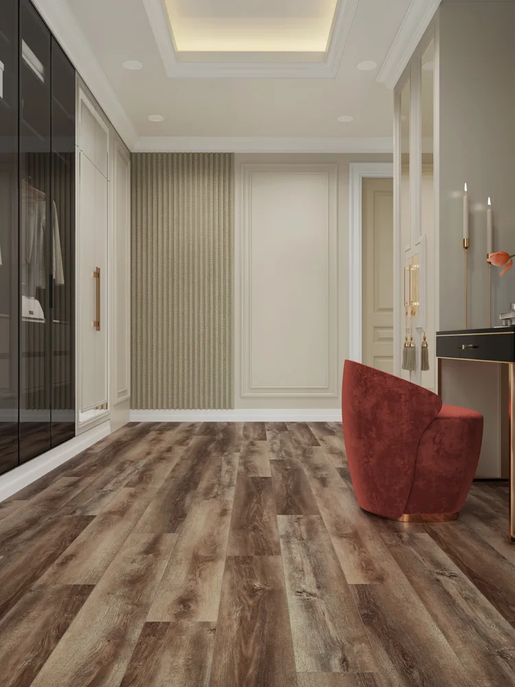 Кварцвиниловая плитка Cronafloor клеевая Wood Дуб Охрид W LVT 019 1200×180×2,5