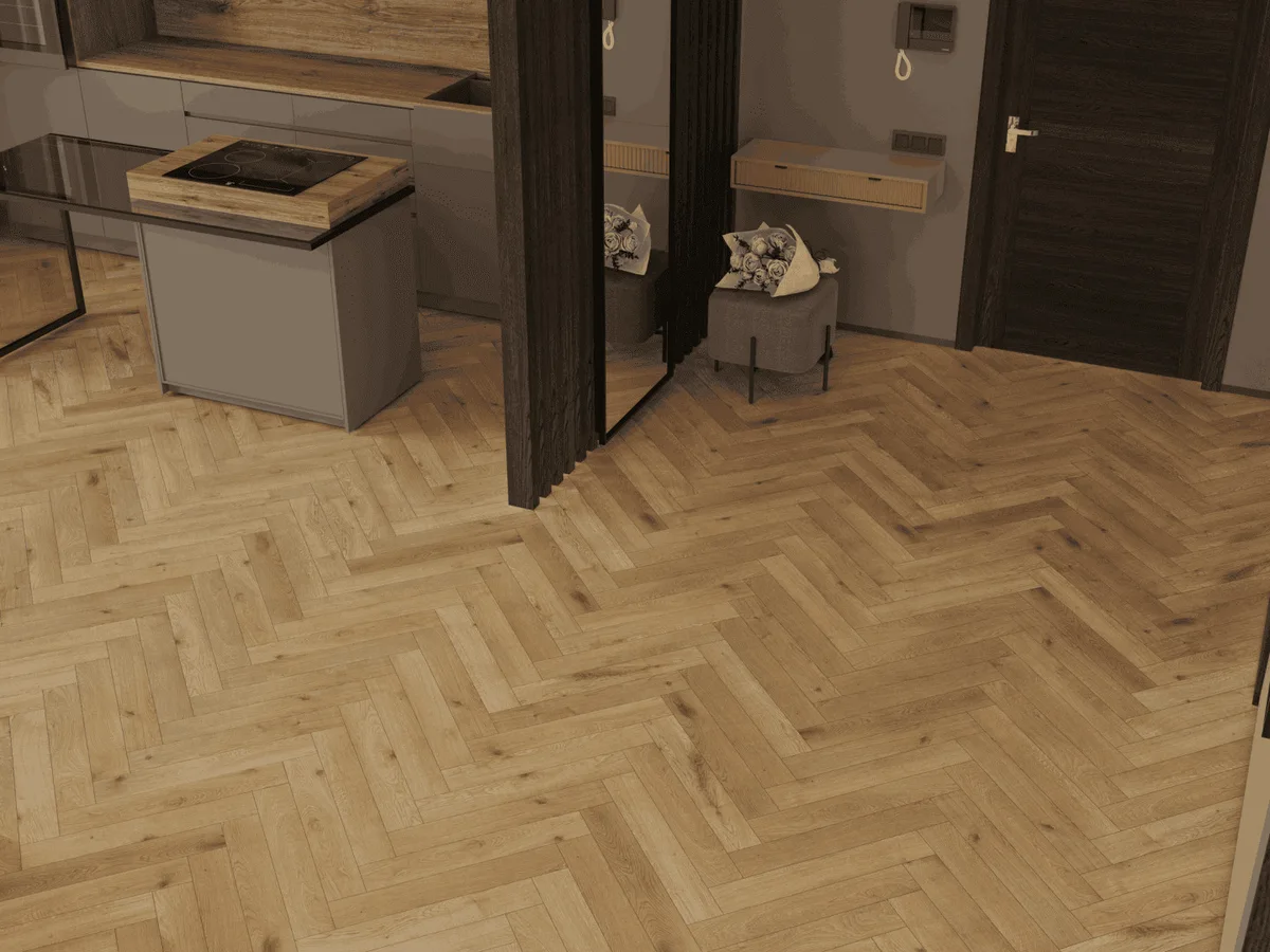 Ламинат Norland Herringbone Elegant 10 Дуб Хайнан LF306-09 венгерская елка 600×100×10