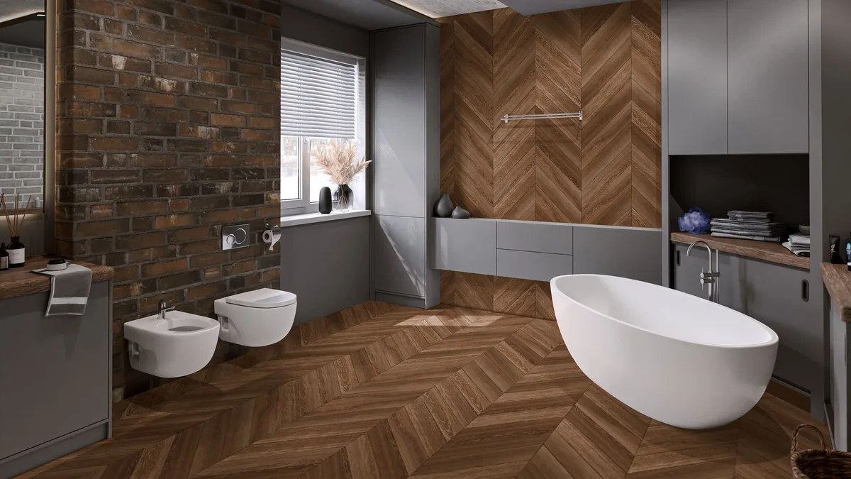 Кварцвиниловая плитка Damy Floor клеевая Chevron LVT Шайо DF07-Ch-LVT французская елка 600×127×2,5