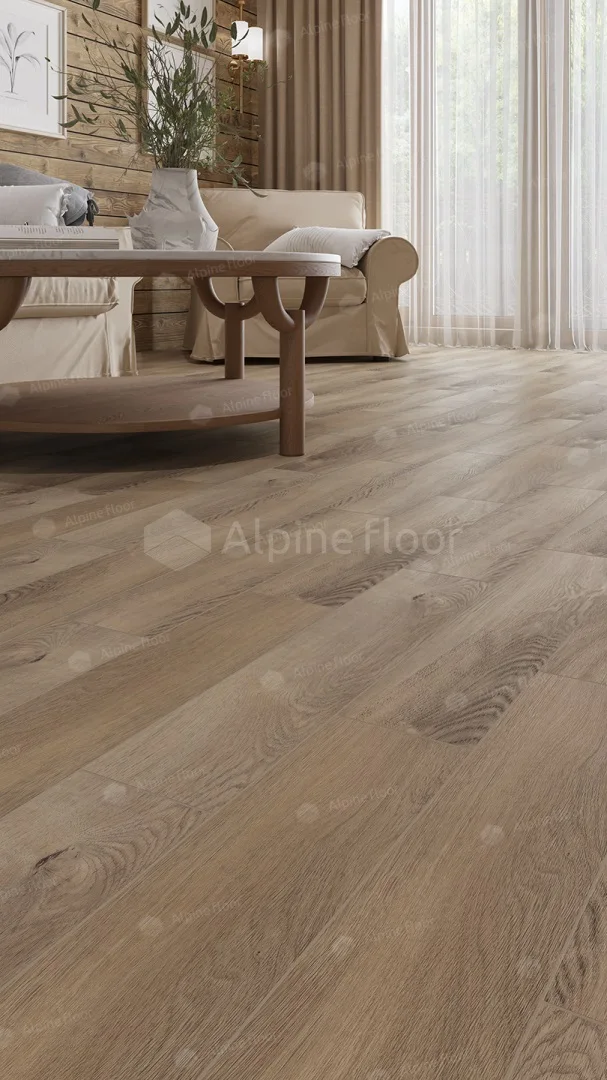Кварцвиниловый SPC ламинат Alpine Floor Parquet Light Дуб Синистра ECO 13-17 венгерская елка 600×125×4