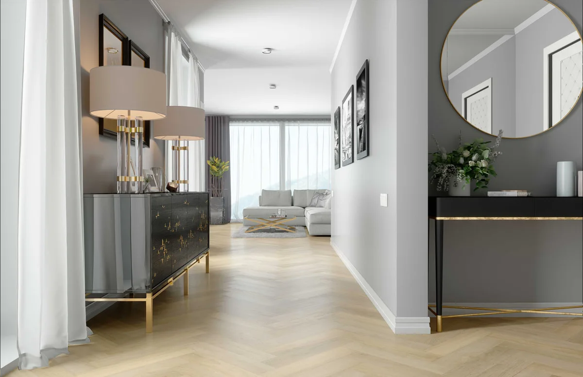 Кварцвиниловый SPC ламинат Fargo Parquet Дуб Финский Залив 33-2180-04 венгерская елка 615×123×4