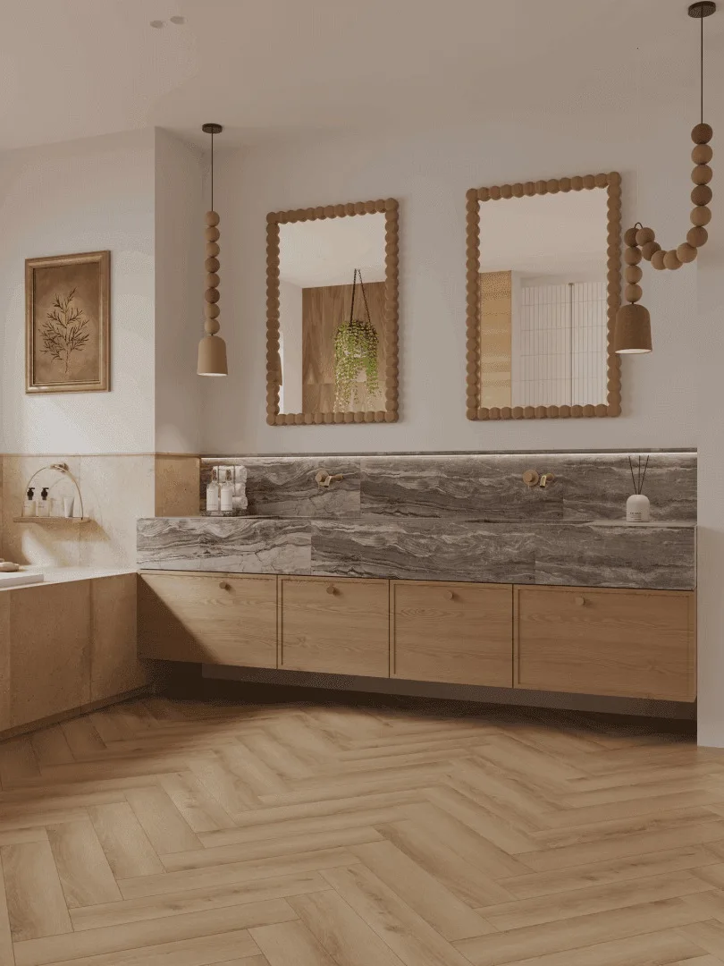 Кварцвиниловая плитка Norland клеевая Parquet S LVT Taymyr 1056-1 венгерская елка 590×118×2,5