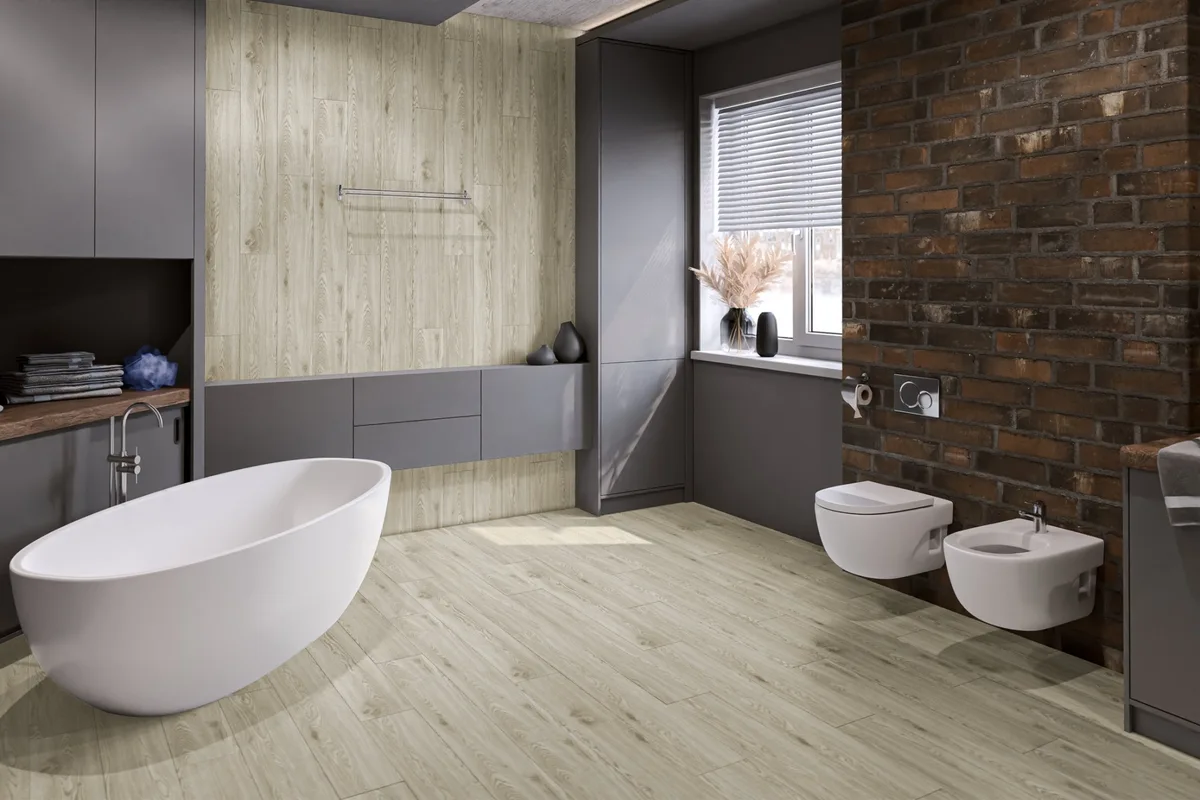 Кварцвиниловый SPC ламинат Damy Floor Family Дуб Светлый TCM285-15 1220×180×4