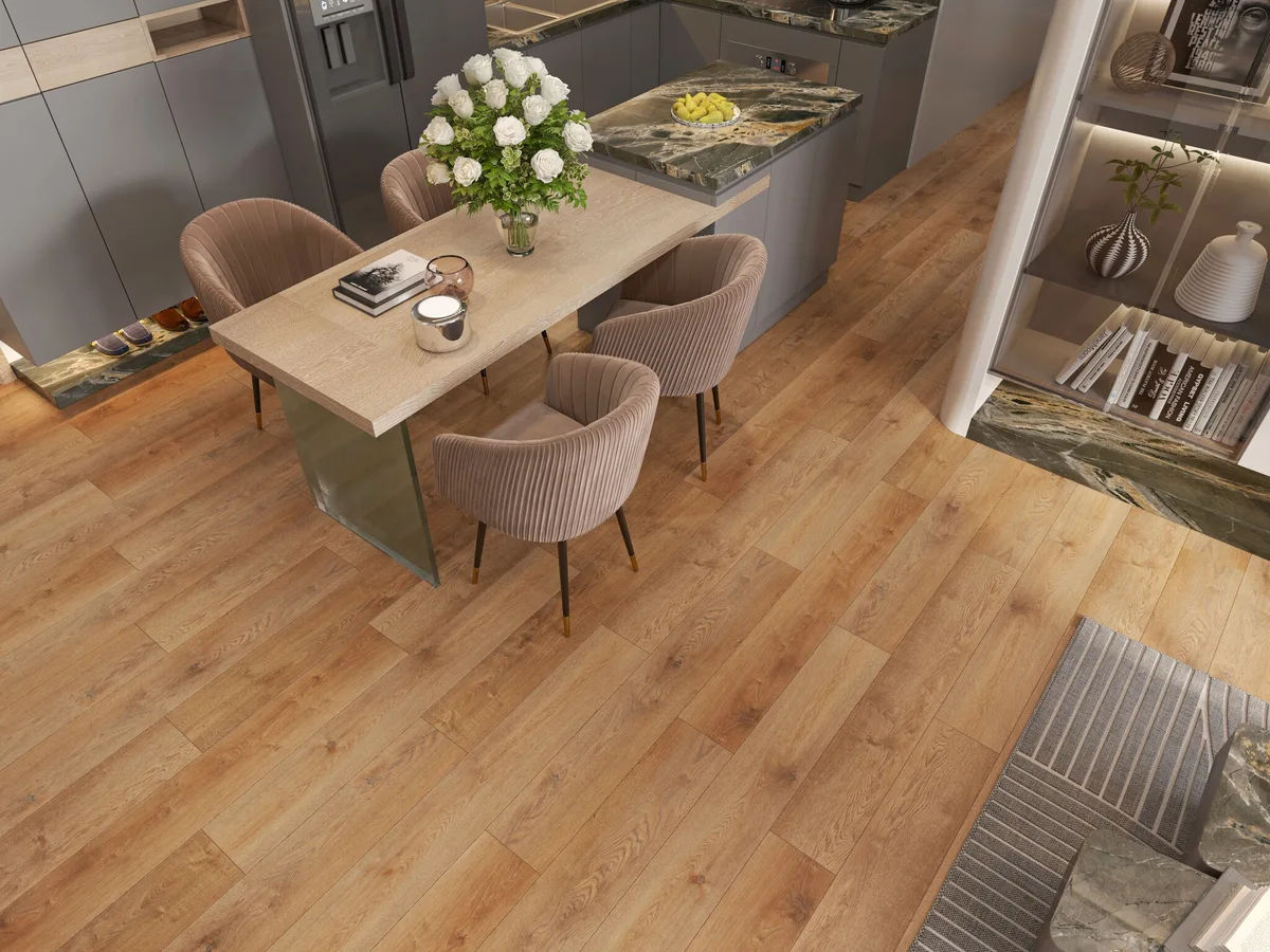Кварцвиниловый SPC ламинат Evofloor Home Oak Brown Дуб Коричневый L-20243 1220×183×4