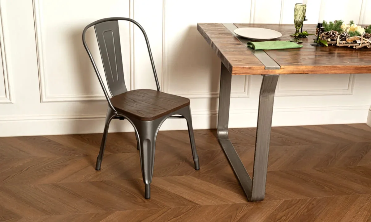 Кварцвиниловая плитка Vinilam клеевая Parquet Chevron Glue Шеврон Плезир I1651102 французская елка 690×115×2,5