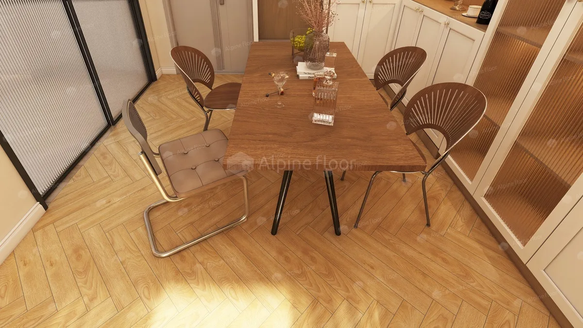 Ламинат Alpine Floor Herringbone 12 Дуб Пьемонт LF105-06 венгерская елка 600×100×12