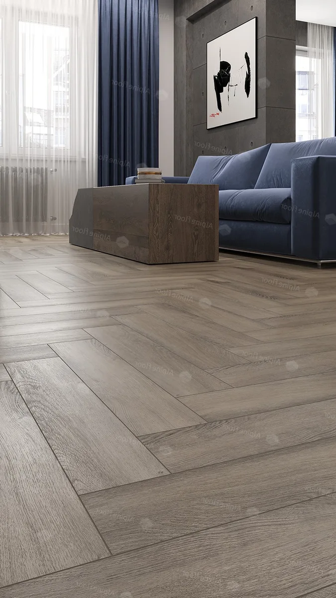 Кварцвиниловая плитка Alpine Floor клеевая Parquet LVT Дуб Исида ECO 16-15 венгерская елка 590×118×2,5