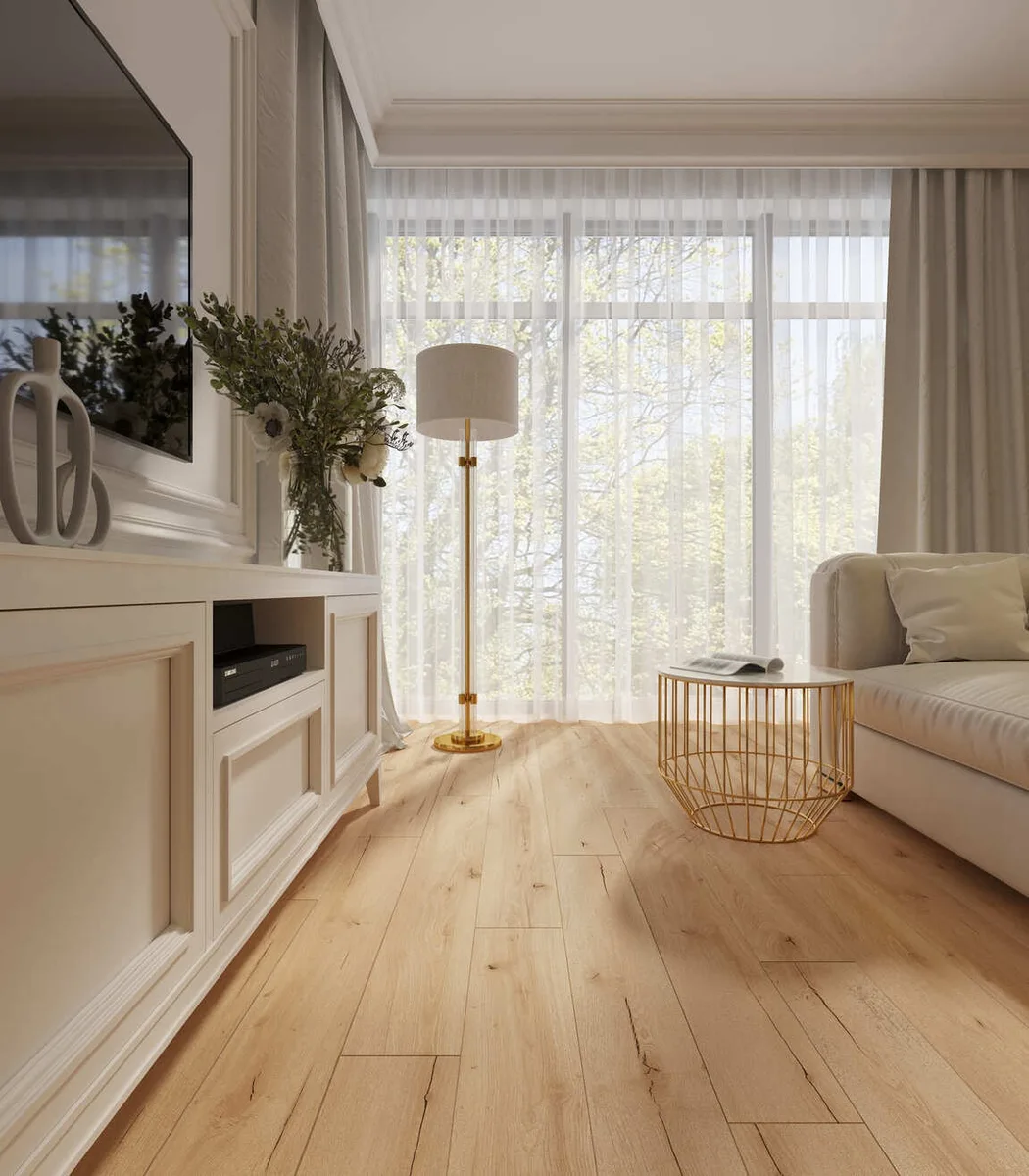 Кварцвиниловый SPC ламинат AlixFloor Natural Line Дуб Кремовый Рустикальный ALX1036-19А 1220×183×5