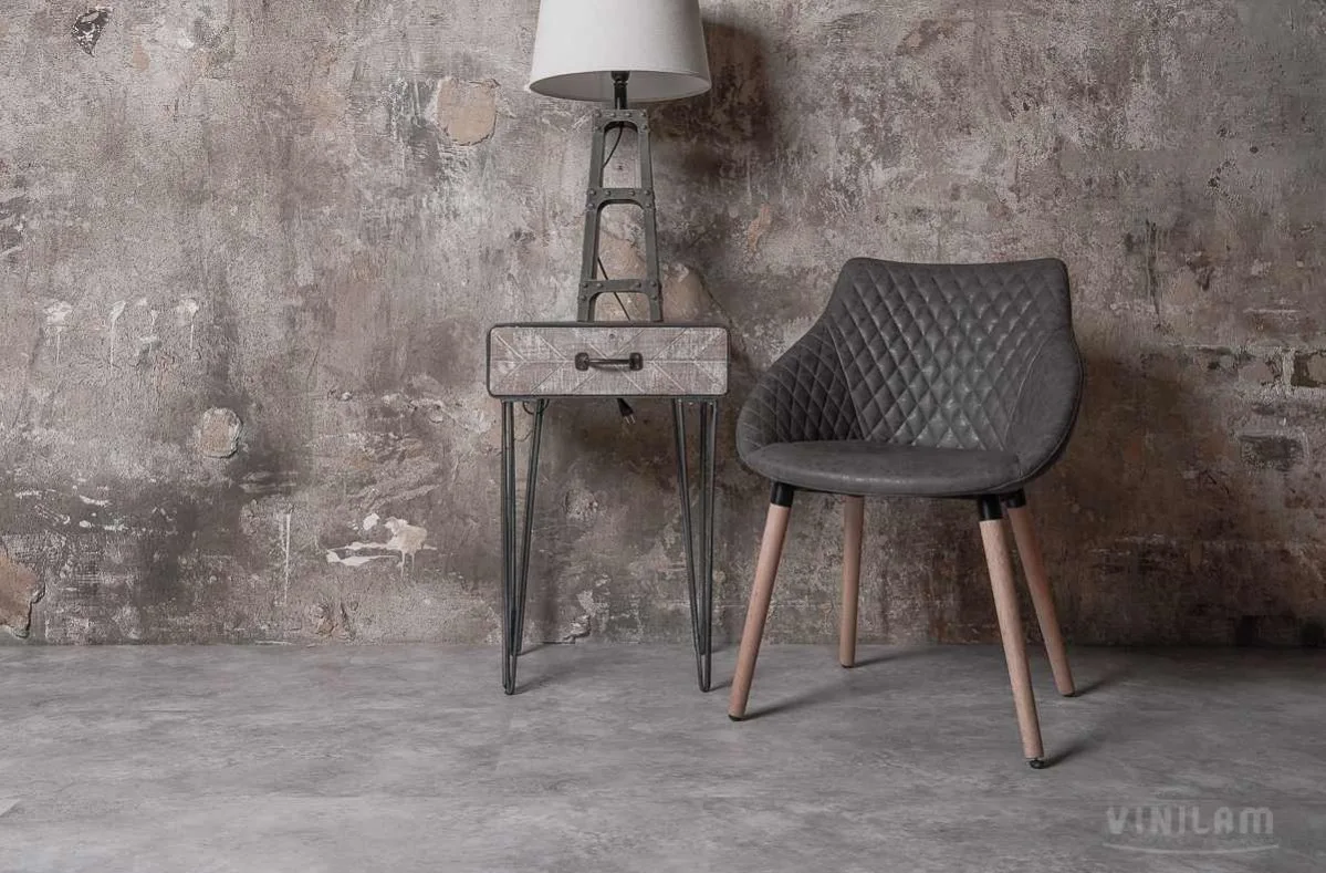 Кварцвиниловый SPC ламинат Vinilam Ceramo Stone Бетон 61606 940×470×8