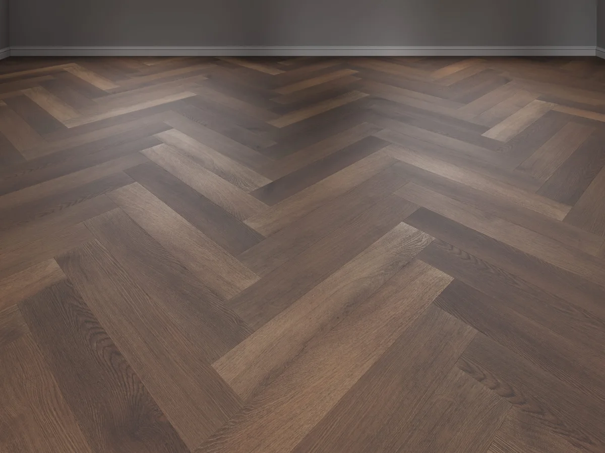 Кварцвиниловая плитка Vinilam клеевая Vinilpol Herringbone Glue Паркет Пикассо 9911 венгерская елка 609,6×152,4×2,5