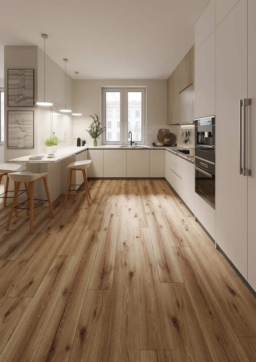 Кварцвиниловый SPC ламинат AlixFloor Natural Line Дуб Коричневый Рустикальный ALX1036-3 1220×183×5