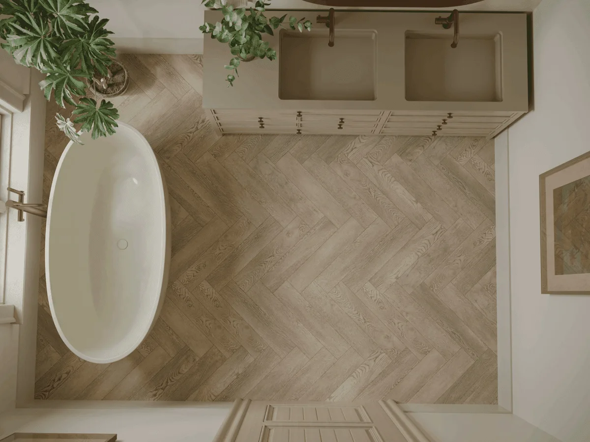 Кварцвиниловый SPC ламинат Norland Parquet S Torro 1055-18 венгерская елка 600×125×4