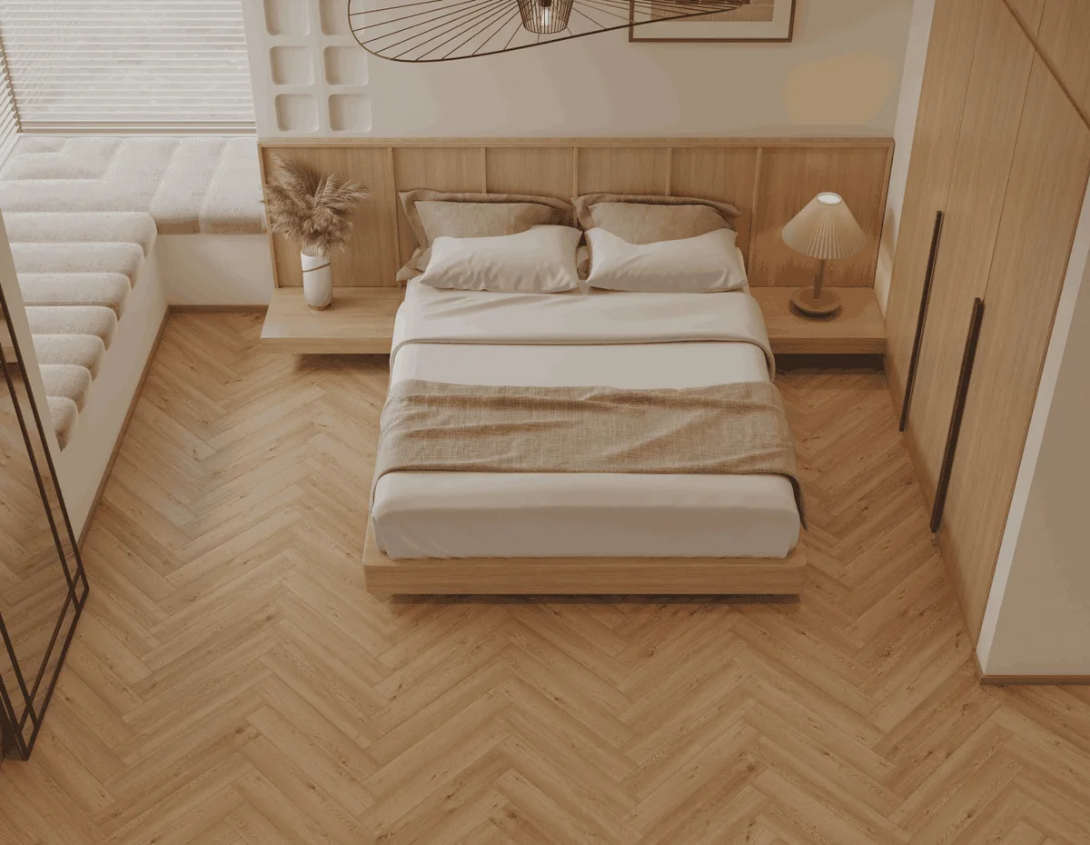Ламинат Norland Herringbone Elegant Strong Дуб Альба LF304-31 венгерская елка 600×100×12