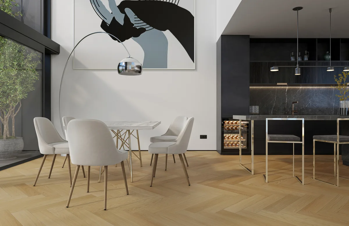 Композитная паркетная доска Quartz Parquet Елка Дуб тоскана 33-407 венгерская елка 635×127×5