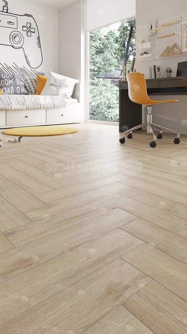 Кварцвиниловый SPC ламинат Alpine Floor Parquet Light Дуб Медия ECO 13-20 венгерская елка 600×125×4