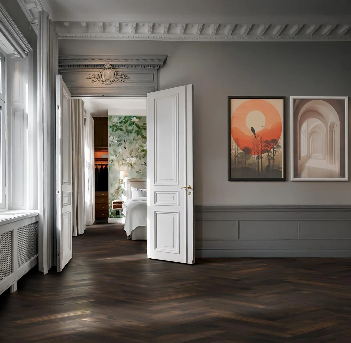 Инженерная доска Kahrs Дуб CD Smoked Dark 111PCDEKFCKE600 Lively венгерская елка 600×120×11