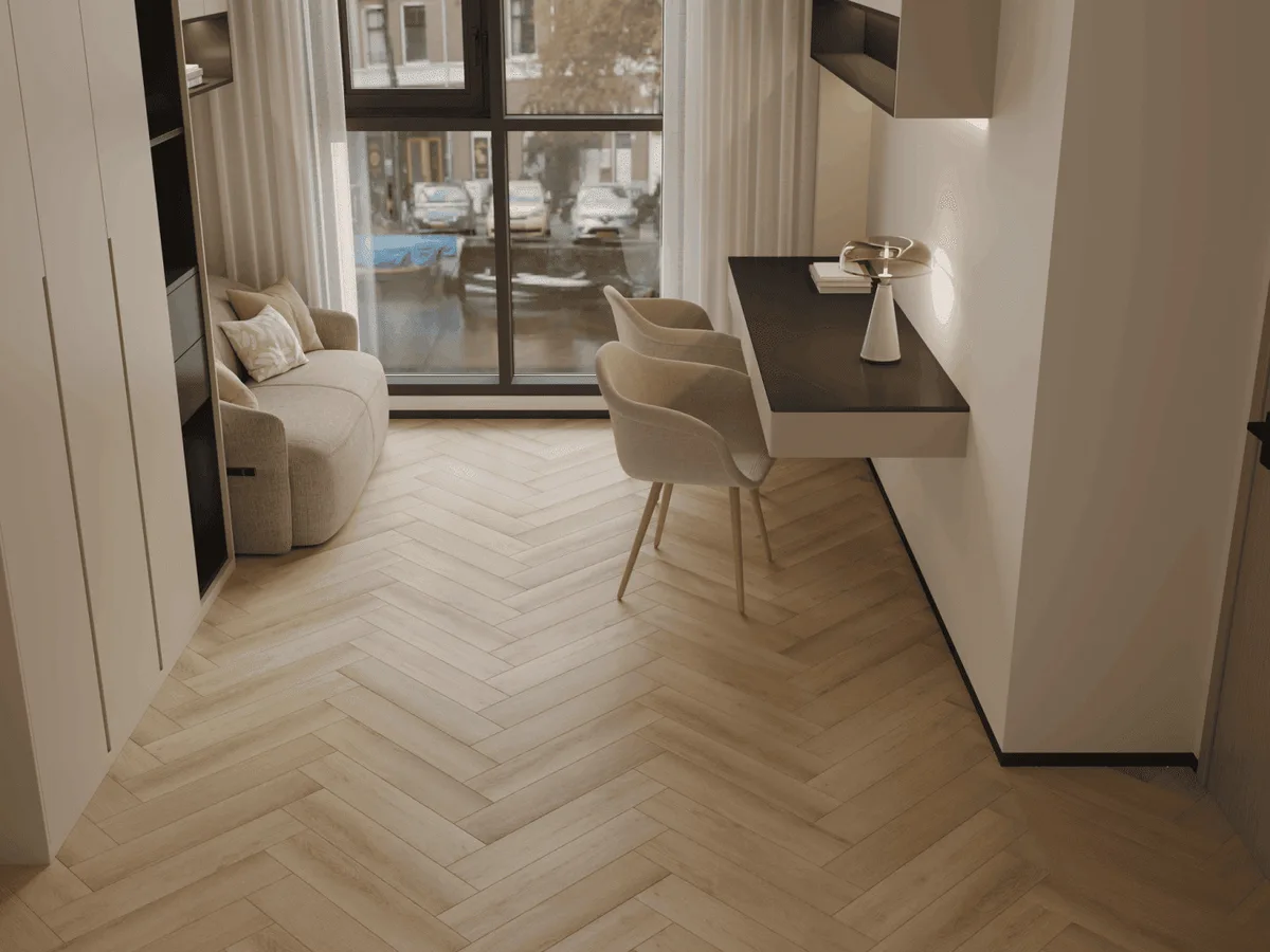 Кварцвиниловая плитка Norland клеевая Parquet LVT Quick Light 1067-3 венгерская елка 590×118×2,5