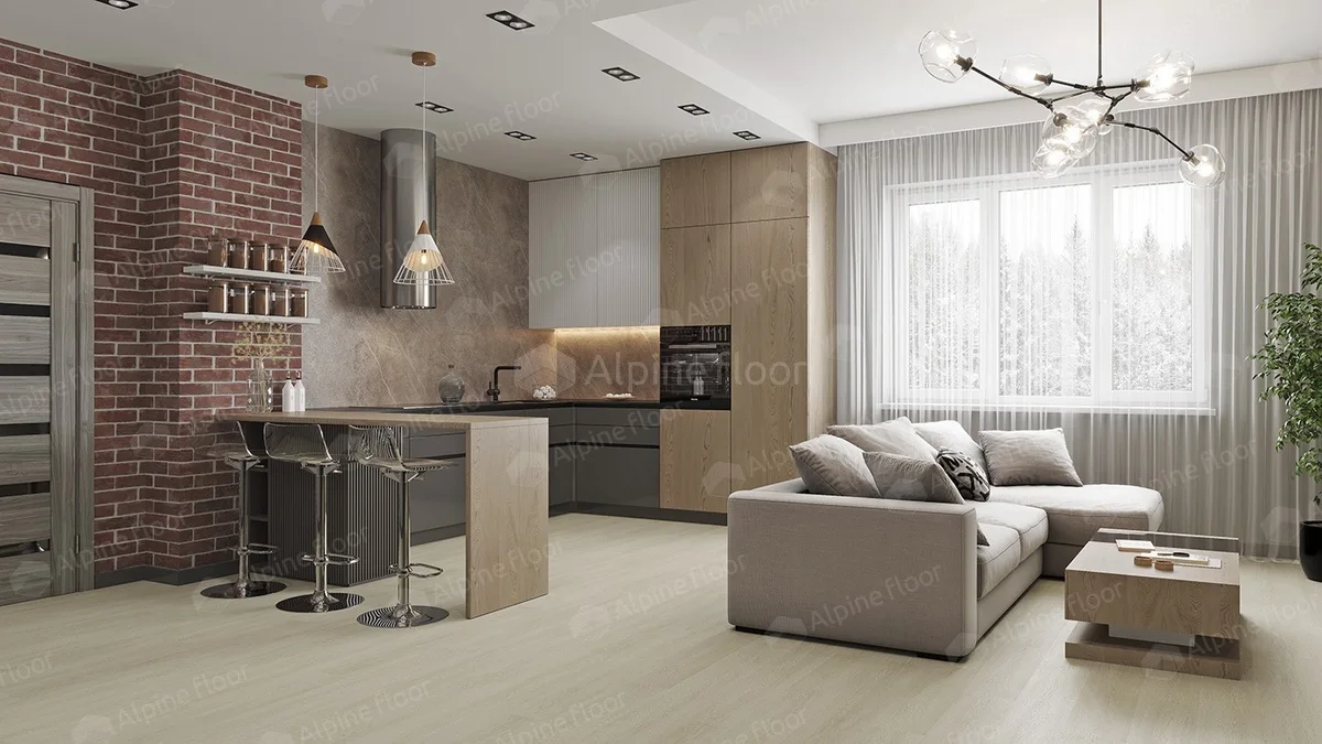 Кварцвиниловый SPC ламинат Alpine Floor Solo Plus Ленто ECO 14-501 1220×183×4