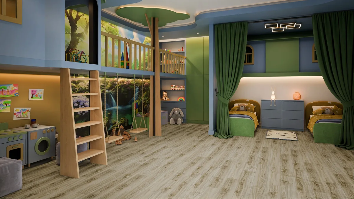 Кварцвиниловая плитка Damy Floor клеевая Family LVT Дуб Белый SL3739-3-LVT 1227×187×2,5