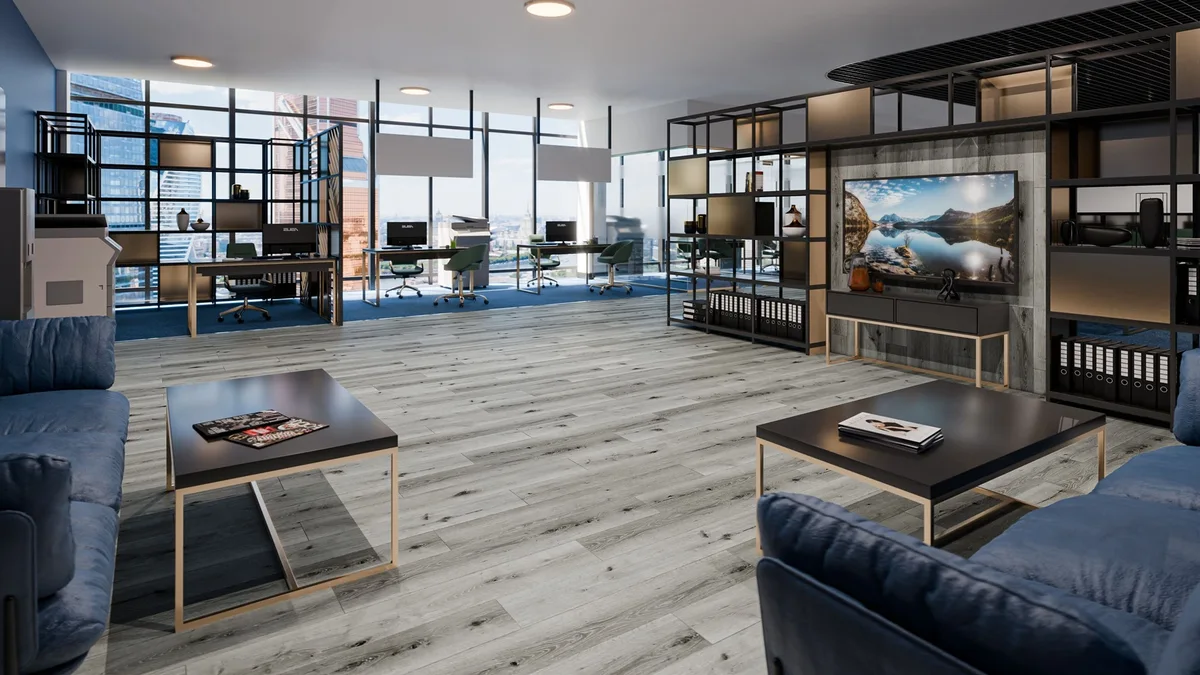 Кварцвиниловая плитка Damy Floor клеевая Family LVT Дуб Классический Серый T7020-2-LVT 1227×187×2,5