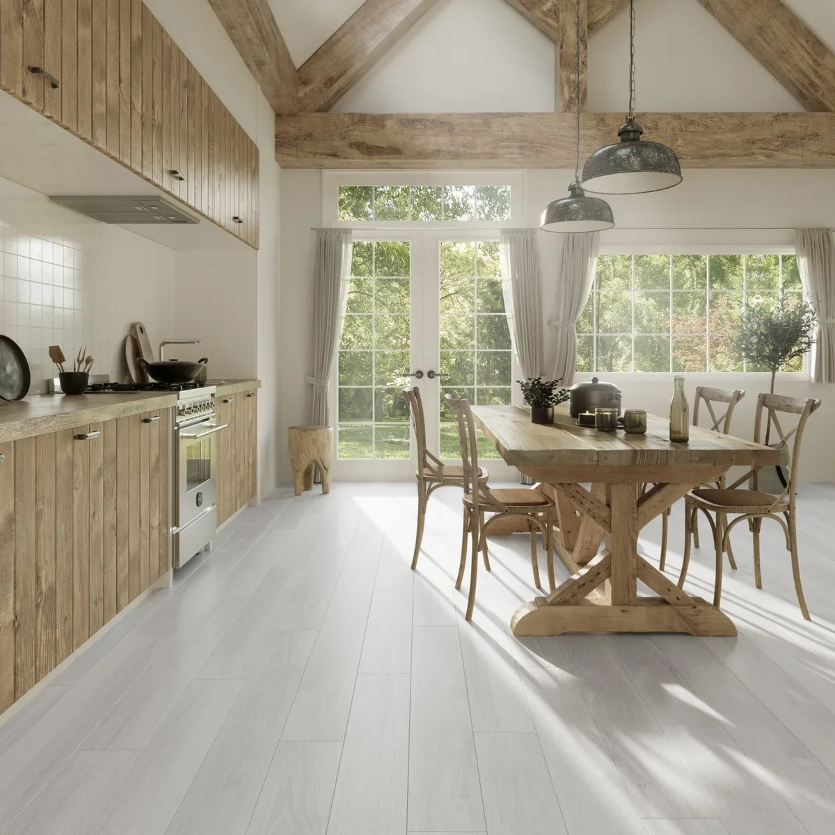 Кварцвиниловая плитка Invictus клеевая Maximus Plank French Oak Polar 1219×178×2,5