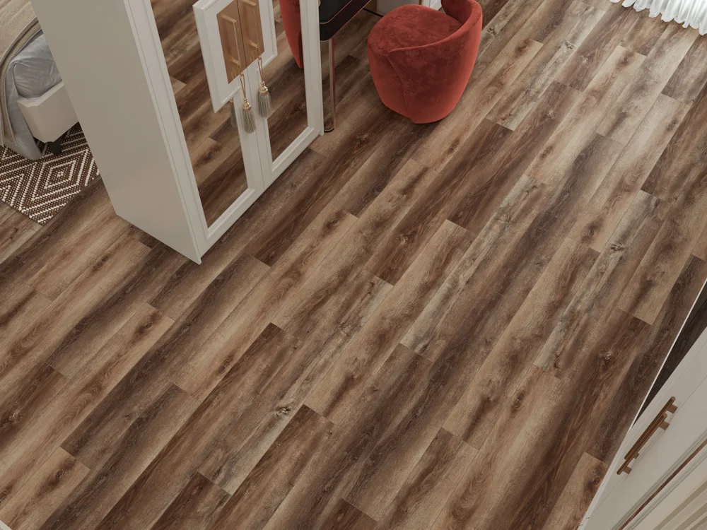 Кварцвиниловая плитка Cronafloor клеевая Wood Дуб Охрид W LVT 019 1200×180×2,5