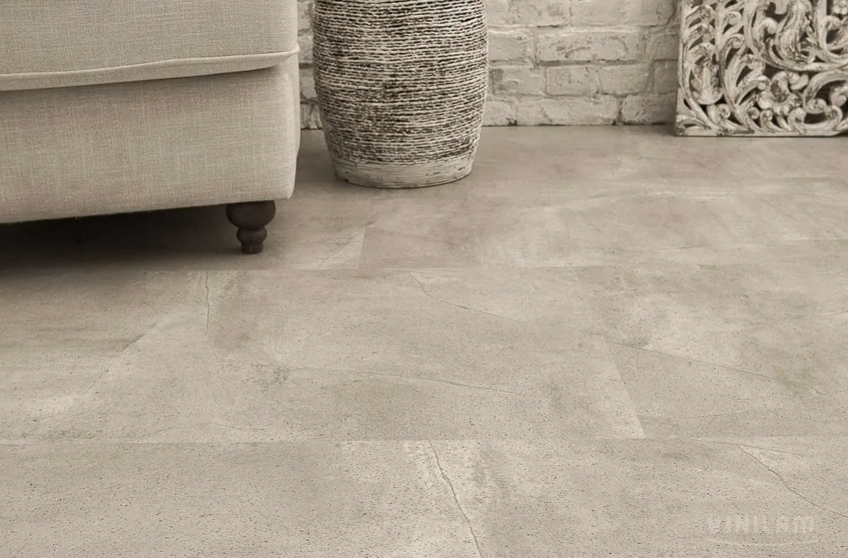 Кварцвиниловая плитка Vinilam клеевая Ceramo Stone Glue Бетонная смесь 61603 950×480×2,5