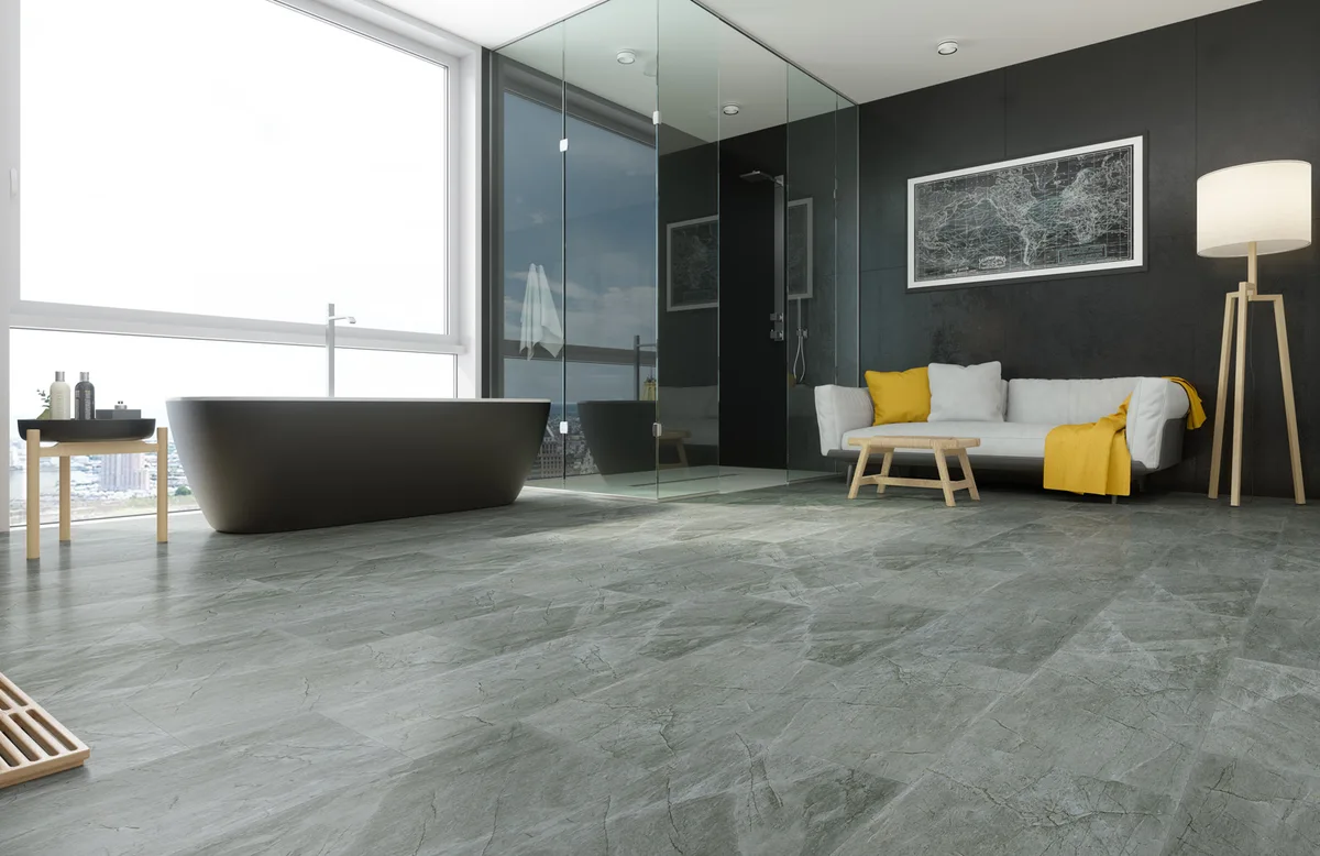 Кварцвиниловый SPC ламинат Fargo Stone Платиновый Агат 67S455 600×300×4