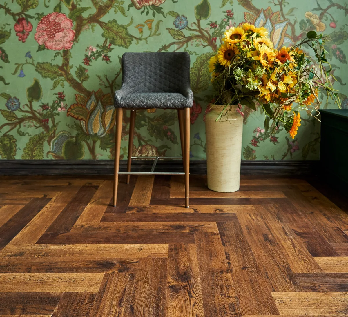 Кварцвиниловая плитка Vinilam клеевая Parquet Herringbone Glue Паркет Парижский GD11155 венгерская елка 762×152,4×2,5