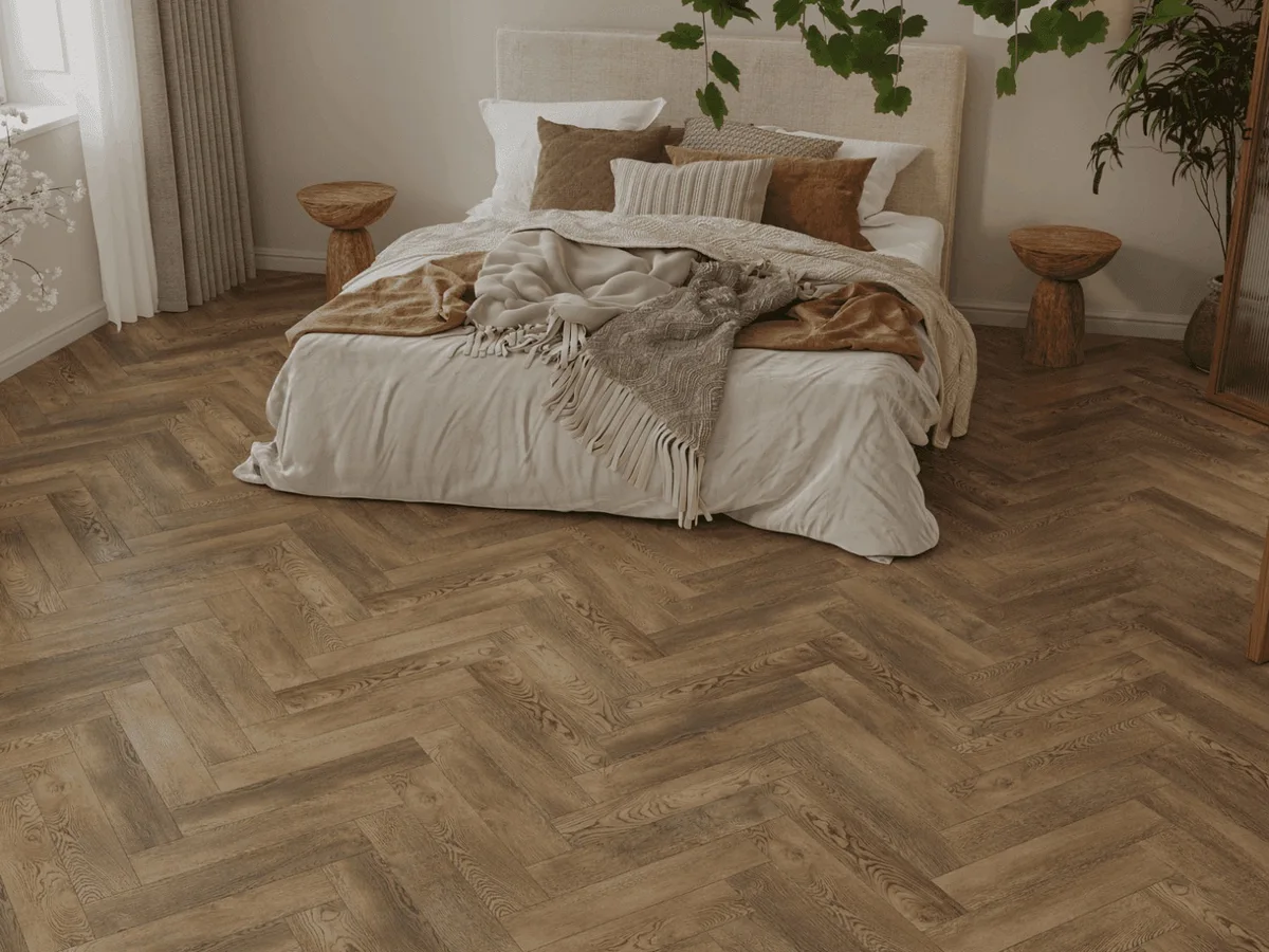 Кварцвиниловый SPC ламинат Norland Parquet S Lahti 1055-15 венгерская елка 600×125×4