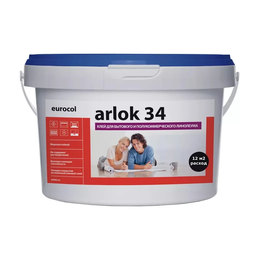 Клей для линолеума Arlok 34 водно-дисперсионный 4 кг