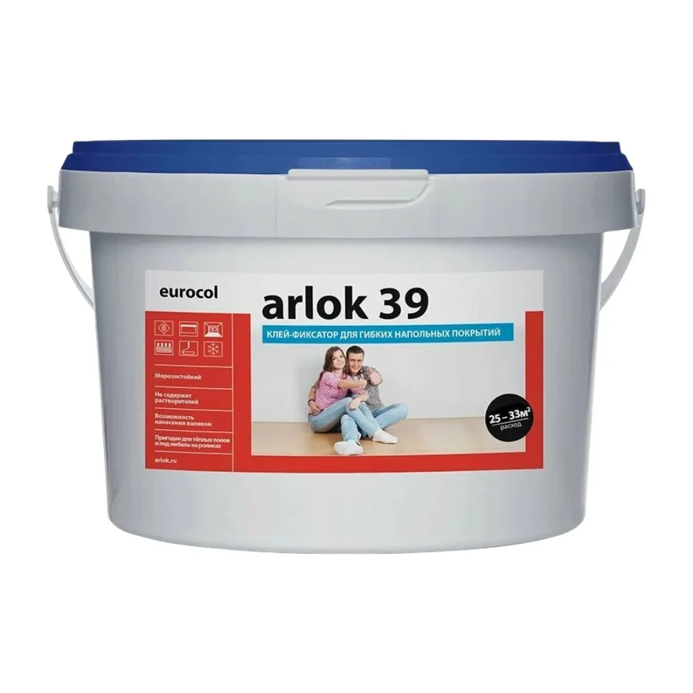 Клей-фиксатор для винилового пола Arlok 39 водно-дисперсионный 5 кг