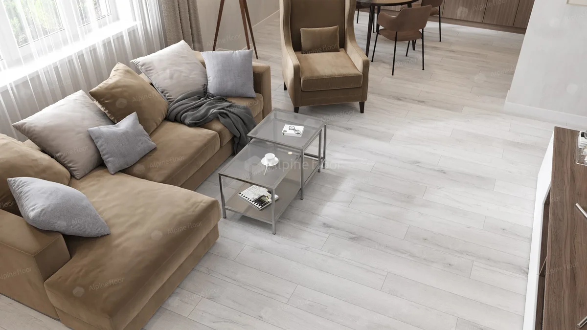 Кварцвиниловый SPC ламинат Alpine Floor Premium XL Дуб Морская пена ECO 7-21 1220×183×8