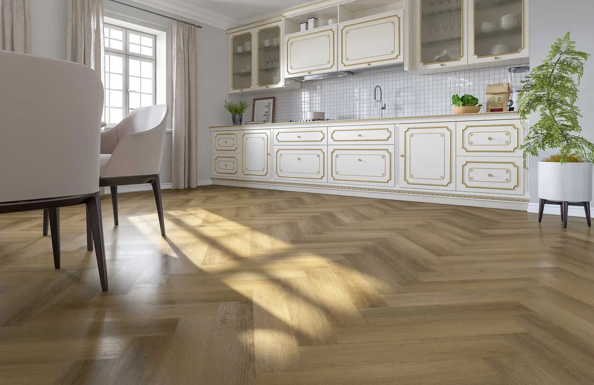Кварцвиниловый SPC ламинат Fargo Parquet Дуб Ванкувер 33-4105-12 венгерская елка 615×123×4