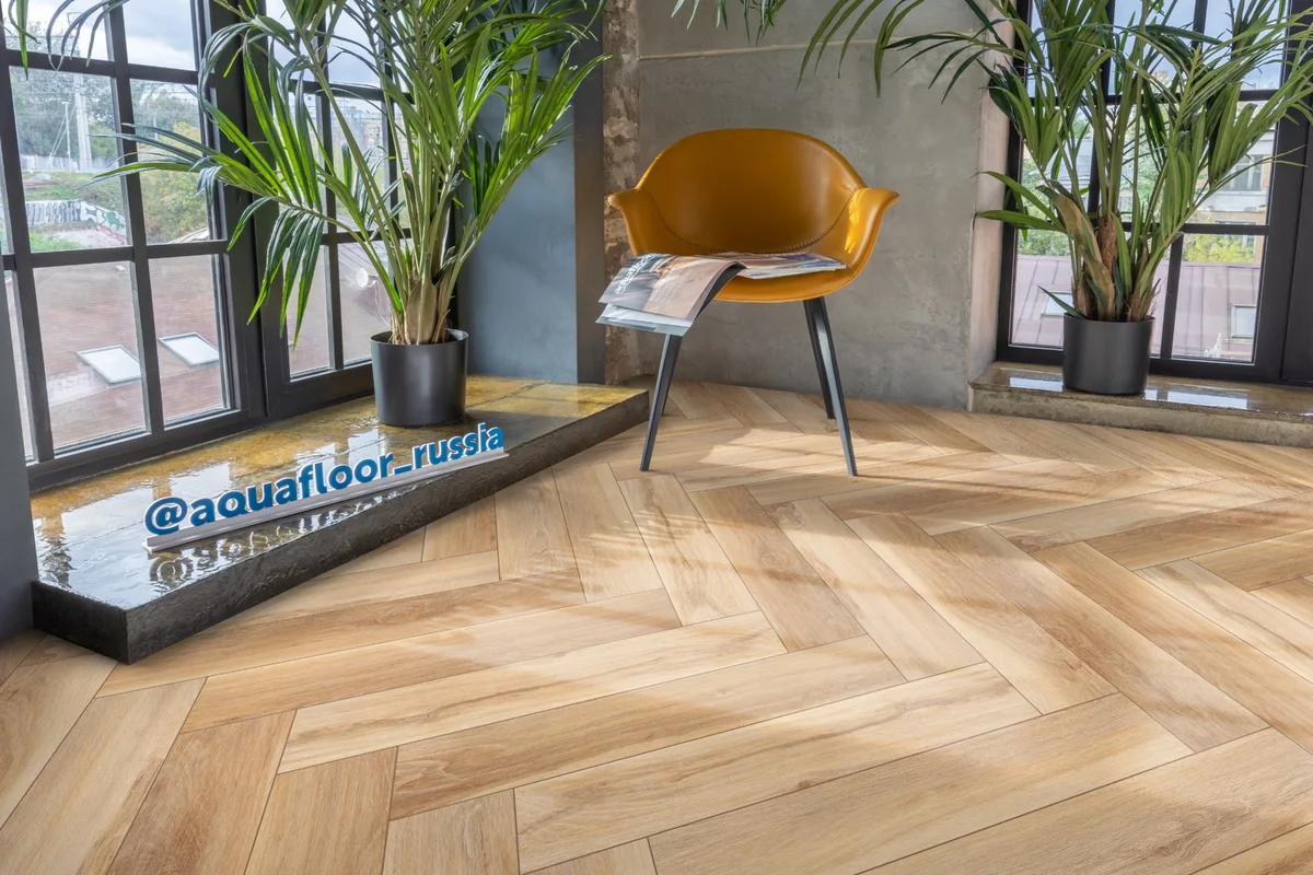 Кварцвиниловая плитка Aquafloor клеевая Parquet Glue AF2514PG венгерская елка 610×122×2,5