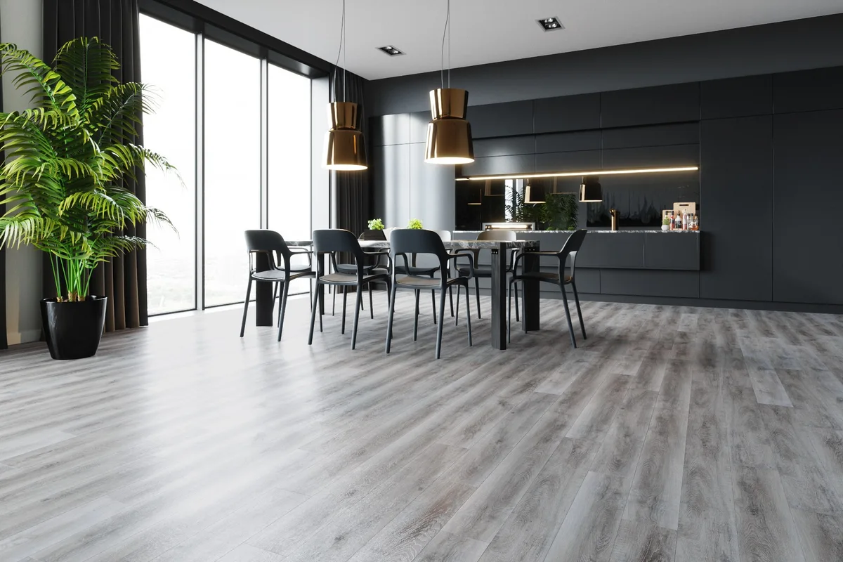 Кварцвиниловый SPC ламинат Fargo Comfort Дуб Рустик Серый 366-1B 1220×180×4
