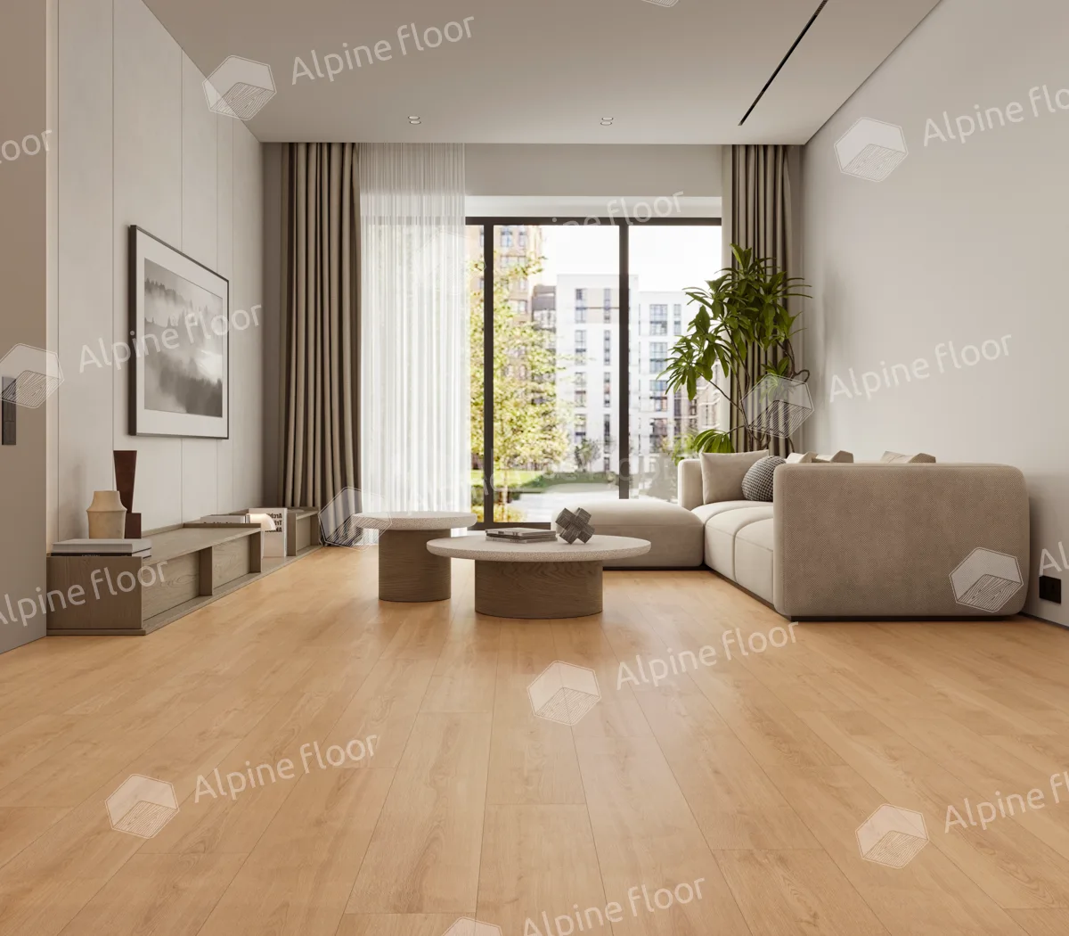 Кварцвиниловый SPC ламинат Alpine Floor ProNature Oak Kisuca 64636 1290×246×4