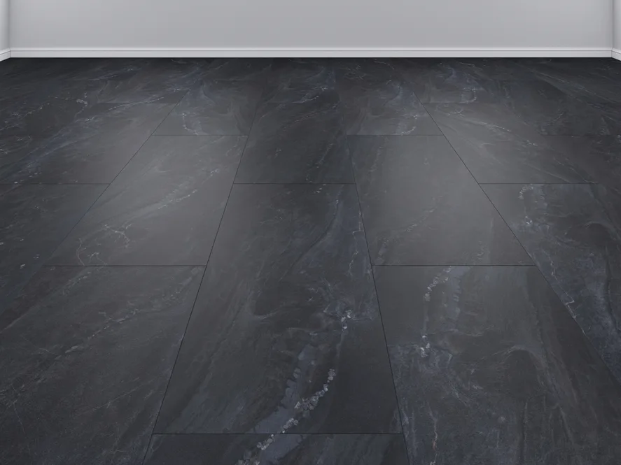Кварцвиниловый SPC ламинат Vinilam Ceramo Stone Неаполитанский Черный 91910 940×470×8