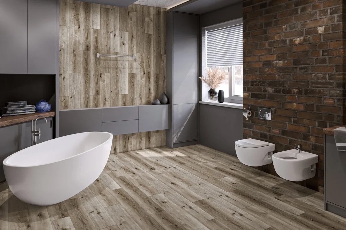 Кварцвиниловый SPC ламинат Damy Floor Family Дуб Лофт 1508-1 1220×180×4