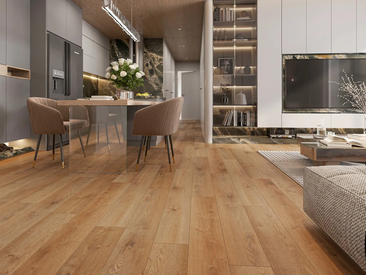 Кварцвиниловый SPC ламинат Evofloor Home Oak Brown Дуб Коричневый L-20243 1220×183×4
