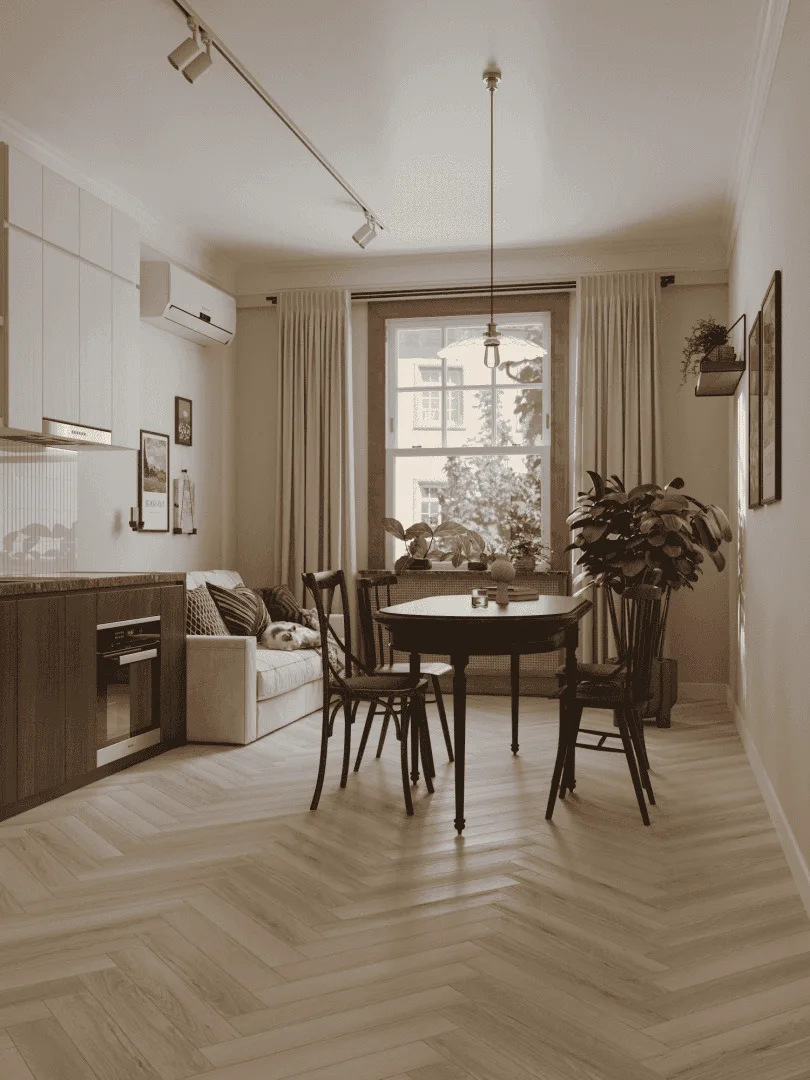 Ламинат Norland Herringbone Elegant Strong Дуб Иония LF304-33 венгерская елка 600×100×12