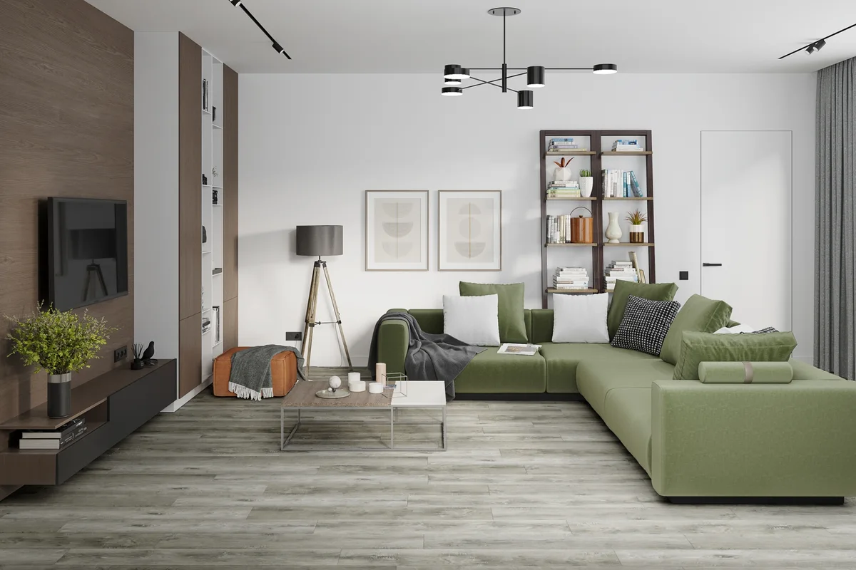 Кварцвиниловый SPC ламинат Damy Floor Family Дуб Рустикальный Cерый TCM369-28 1220×180×4