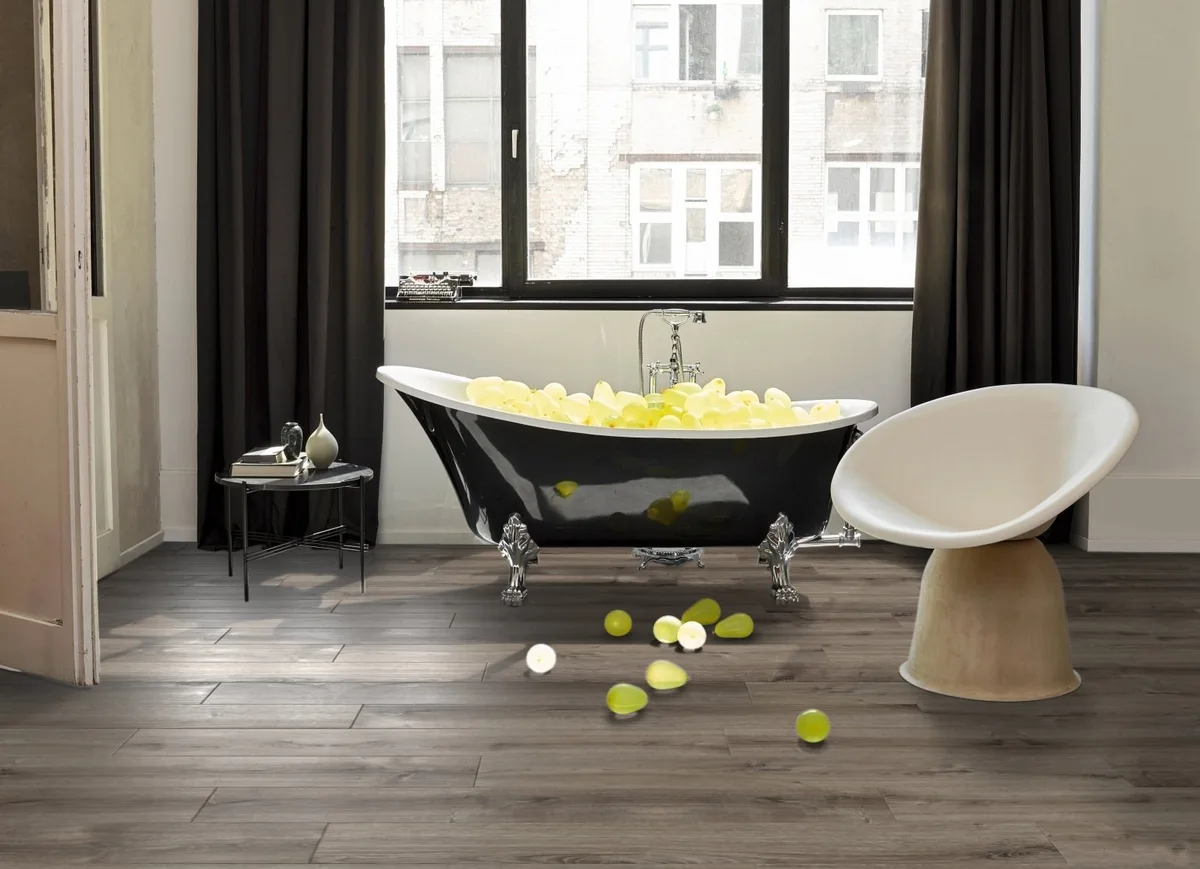 Ламинат Parador Basic 600XS Дуб Валери тёмный выбеленный 1744354 1285×243×8